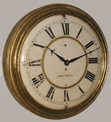 Gallery Clock by John Sawin, Boston, Massachusetts, circa 1820