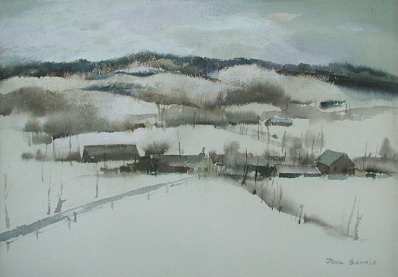 Paul Starrett Sample (1896-1974) - Winter Landscape, Vermont
