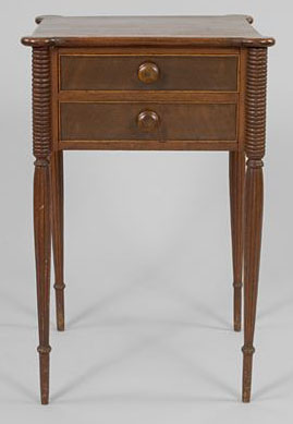 Sheraton Two Drawer Side Table, circa 1820