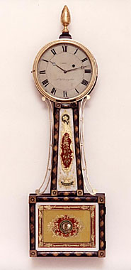 Stenciled Banjo Clock by Simon Willard & Son - Boston, Massachusetts, early 19th century