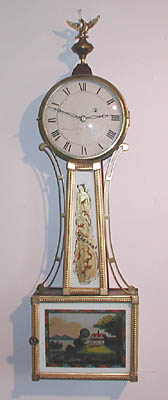 Rare Banjo Clock by Timothy Chandler of Concord, NH, circa 1820
